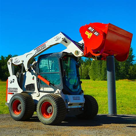 skid steer attachments concrete mixer|skid steer mounted concrete mixer.